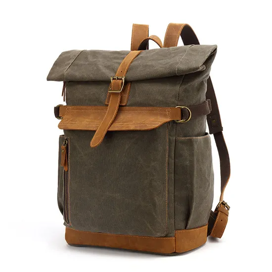 Moda masculina Lona Ocio al aire libre Viajes Computadora Portátil Notebook Colegio Estudiantes Mochila deportiva Mochila (CY6888)