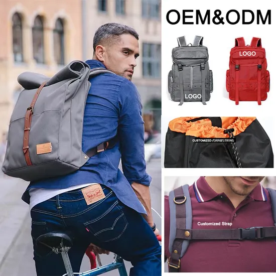 Mochila del bolso de escuela del estudiante del ordenador portátil del viaje del diseñador al por mayor de Guangzhou